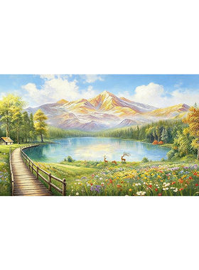 大芬村手绘聚宝盆山水油画