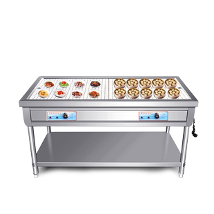 沁雾商用快餐保温台蒸菜台浏阳小碗菜包子蒸笼加热立式定制保温车