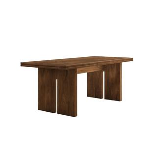 7号桌 北欧实木餐桌原木风黑胡桃餐厅桌子长方形意式极简家用饭桌