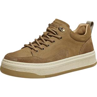 百思图秋冬季新款户外休闲板鞋厚底时尚潮流街头运动男鞋V1056DM5