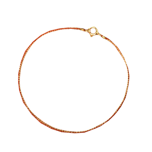 手工编织diy手绳0.5mm细绳金线14k包金扣隐形本命年极细红绳手链