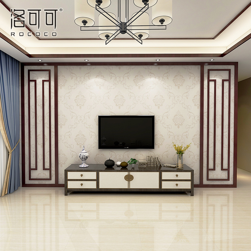 木线条新中式电视背景墙相框实木边框造型护墙板吊顶装饰搭配相框