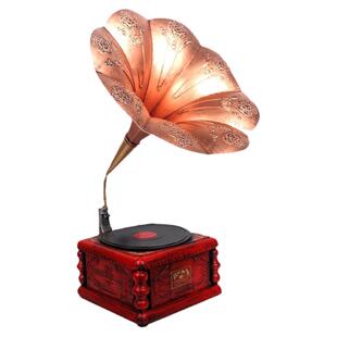 复古留声机摆件民国风老上海怀旧装饰仿真黑胶唱片机模型婚礼道具