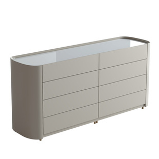 意式轻奢高低组合斗柜卧室梳妆台五斗柜床尾收纳柜简约抽屉边柜