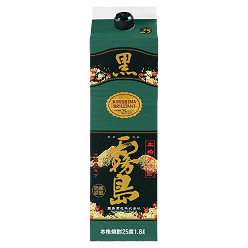 黑雾岛烧酒本格烧酎甘薯芋地瓜烧纸盒装1800ml 1.8L泡梅子酒