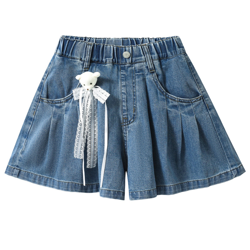 女童牛仔短裤裙裤夏季中裤薄款
