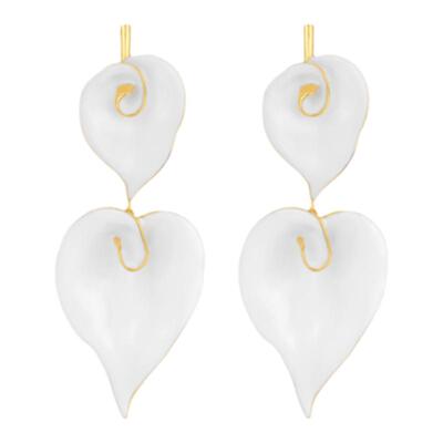 达弥马蹄莲花瓣耳环轻奢高级感