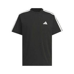 adidas阿迪达斯条纹棉质运动休闲上衣宽松2026夏男短袖T恤 KR2490