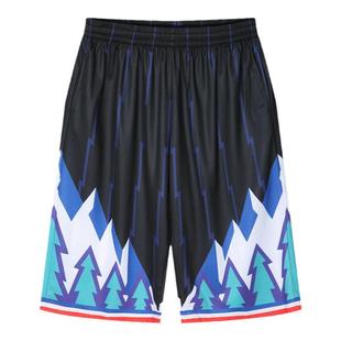 篮球裤短裤男运动裤休闲五分裤透气速干加大码加肥六分裤跑步中裤