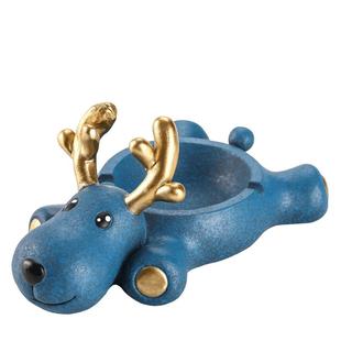 北欧家用烟灰缸可爱创意陶瓷大烟缸个性潮流车载防风防飞灰送男友