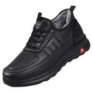 冬季老北京布鞋男加绒加厚保暖老人鞋软底防滑中老年运动爸爸棉鞋