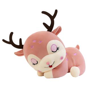 可爱软萌睡梦小鹿玩偶卡通布娃娃睡觉小鹿毛绒玩具儿童生日礼物女