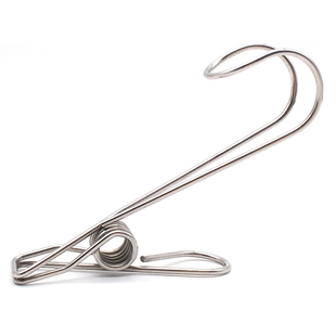 述物不锈钢挂钩夹子桌面便签夹多功能厨房收纳夹超方便好用6只装