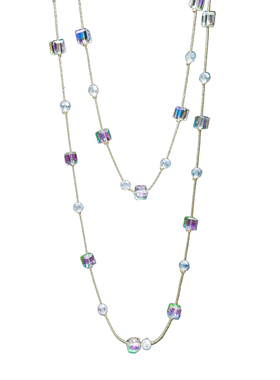 水晶双层女时尚项链毛衣链