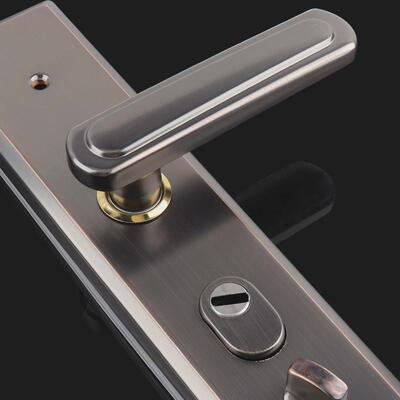 通用型防盗门把手加厚防撬拉手不锈钢进户门面板门锁室内入户锁心