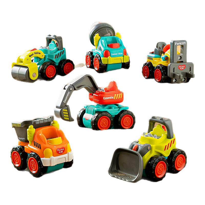汇乐玩具工程车惯性仿真汽车模型男孩玩具车推土挖掘机职业早教车