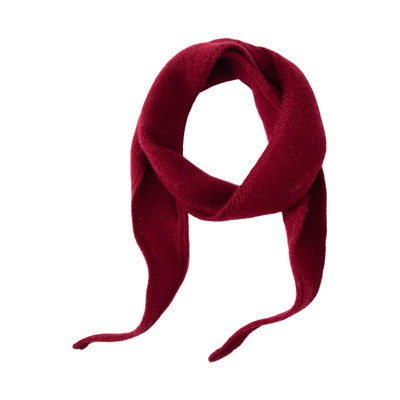 不卷边羊绒三角巾优雅小围巾