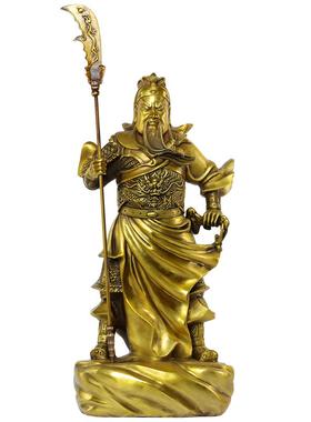 全铜武财神爷供奉关公像中式摆件