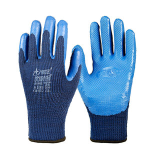 星宇手套A699A677男加绒加厚保暖耐磨冬季防水工地干活胶棉线劳保