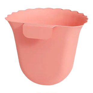 厨房壁挂式垃圾桶卫生间柜门悬挂橱柜门花边纸篓家用高颜值收纳桶