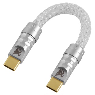 OTG解码耳放dac小尾巴hifi转接线typec转Lighting16股纯银音频线