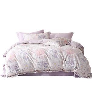 水星家纺A类60S天丝™棉贡缎四件套莱赛尔棉套件轻奢单双人床品