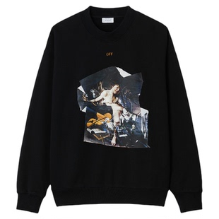 OFF-WHITE™男装新款圆领卫衣酷感个性图案印花套头衫0A1016MP