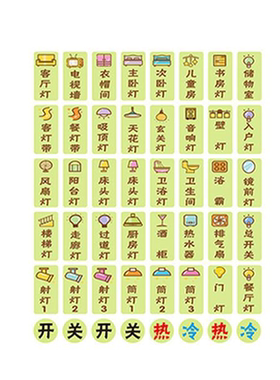 家用防水夜光开关贴插座面板提示