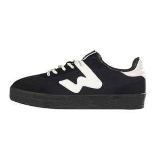 顽刻官方黑武士配色翻毛皮生胶底W系列男女国潮德训滑板鞋