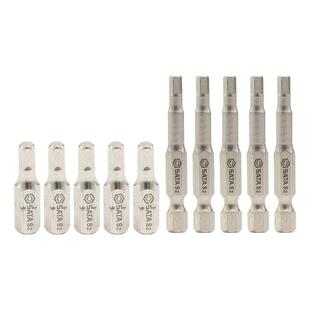 世达内六角批头套装6.3mm小飞加长高硬度S2电动螺丝刀起子旋具头