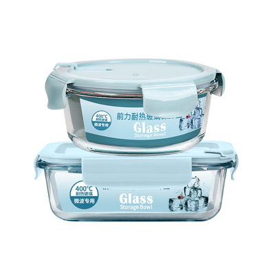 玻璃饭盒可微波炉加热专用碗耐高温上班族带盖餐盒水果便当保鲜盒