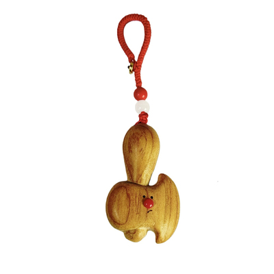 奶凶 天然桃木斧烙画可爱宝宝包挂件压惊夜晚平安入户门夜路男女