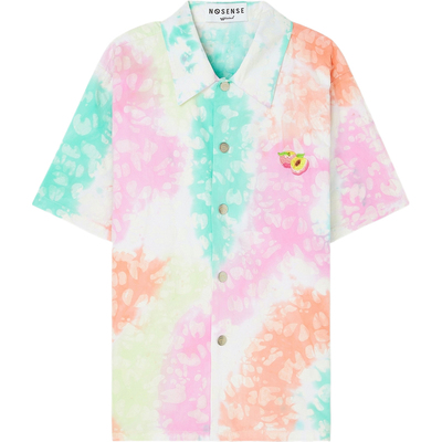 【秒杀】NOSENSE OFFICIAL夏男女同款刺绣扎染棉质衬衫