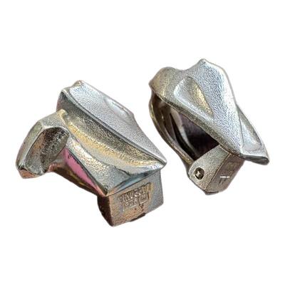 几何磨砂设计师银耳夹