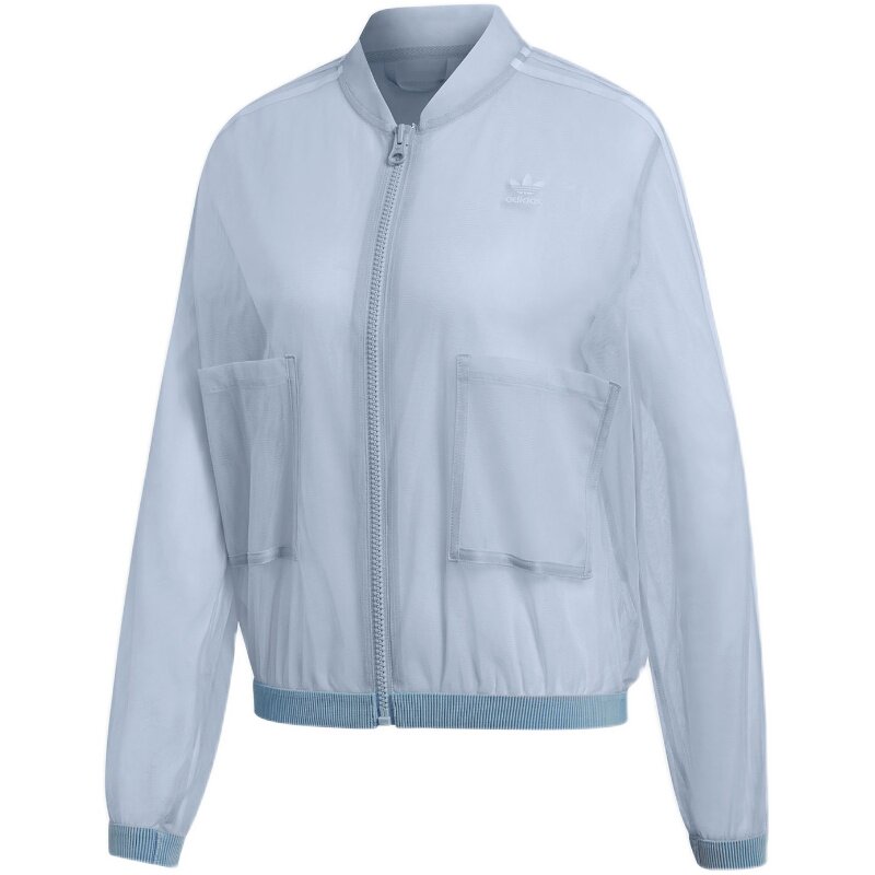 Adidas/阿迪达斯正品三叶草女子半透明网纱夹克外套 DV0857