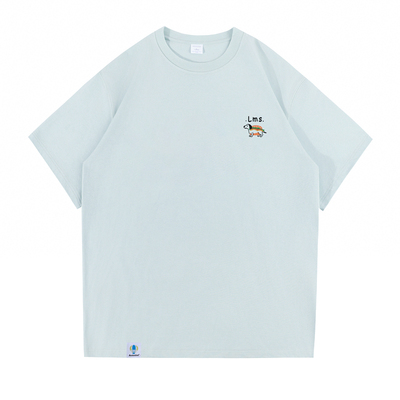 300g重磅纯棉腊肠狗短袖T恤男