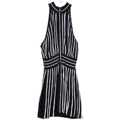 【断码】BALMAIN 春夏女士条纹无袖连衣裙时髦精必备301596