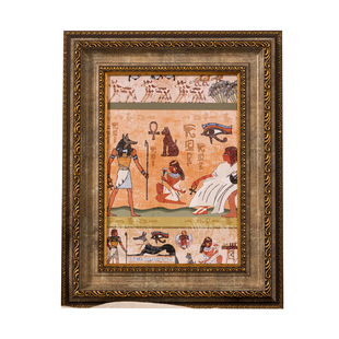 埃及纸莎草画相框a3a4任意尺寸定制复古油画装饰外框挂墙装裱空框