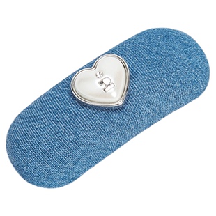 Tagi.想象爱心碎花牛仔碎发夹BB夹头发卡饰发圈/发夹