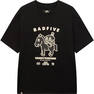 李宁反伍BADFIVE x VANDYTHEPINK联名系列长安少年男夏季短袖T恤