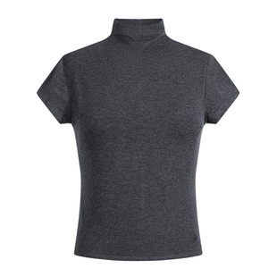 Navigare意大利小帆船高领短袖T恤女2026夏季新款高弹修身体恤衫