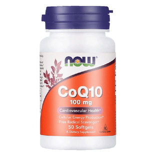 NOWFoods辅酶q10软胶囊100mg保护血管心脏优选50粒*2瓶诺奥旗舰店