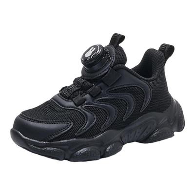 米菲女童黑色透气运动鞋