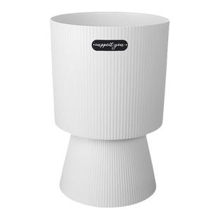 新款北欧亚光高脚仿陶瓷花盆简约客厅轻奢家用兰花蝴蝶兰绿植花盆