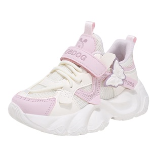 巴布豆童鞋女童鞋子2026春秋新款网面透气儿童运动鞋女孩老爹鞋潮