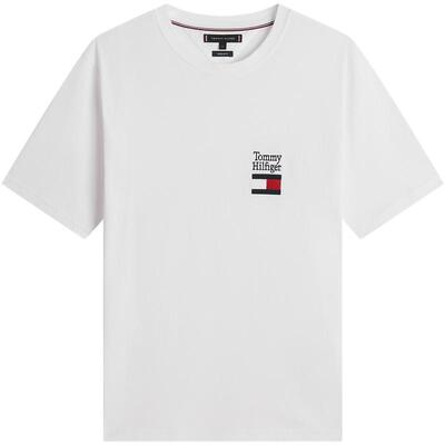 Tommy男装纯棉刺绣平纹针织短袖