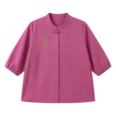 78xl中老年女装套装新中式国风衬衣大码母亲节胖妈妈春夏两件套