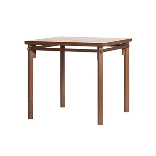 纪师傅新中式禅意实木八仙桌正方形中式方桌黑胡桃木饭桌餐桌家用