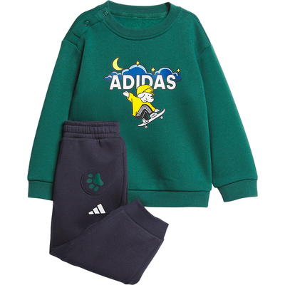 Adidas/阿迪达斯正品IN GFX CREW SET婴童保暖日常款套装KC5397