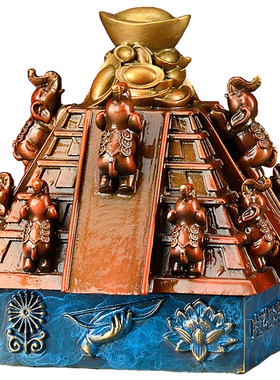 2025贺年装饰摆件铜财象高升礼品